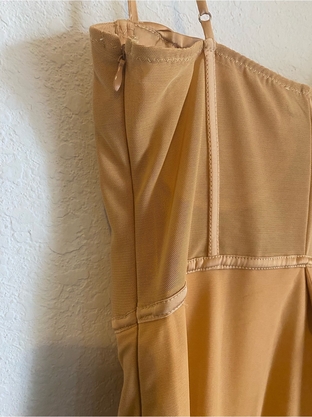 Oh Polly Glam Gold Draped Corset Midaxi Formal Dress Asymmetric Wrap Slit 4 - Picture 8 of 16
